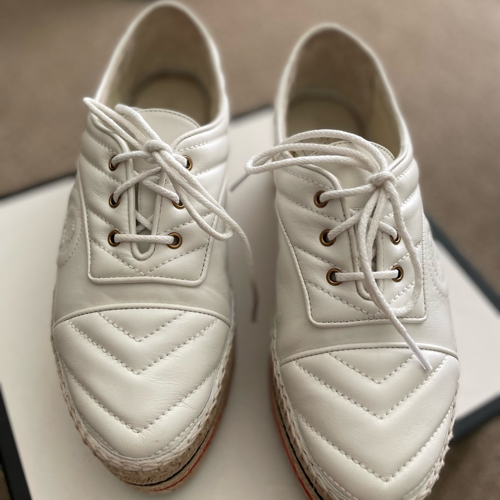 GUCCI size 37 style: Leather Nappa Charlotte color: Great White - Picture 4 of 6
